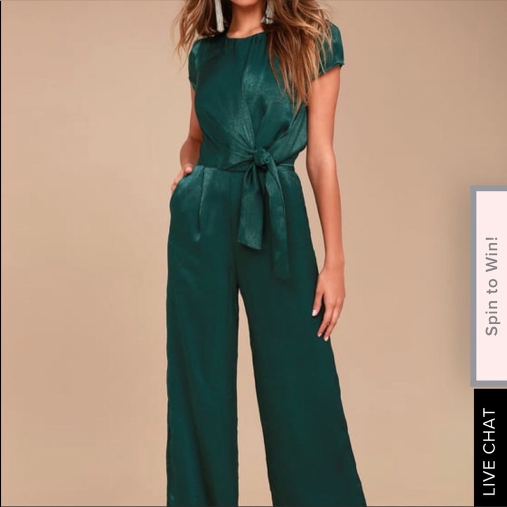 Lulu’s Let Me Entertain You Satin Jumpsuit